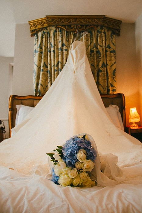 Wedding Dress at Newton Hall, Northumberland