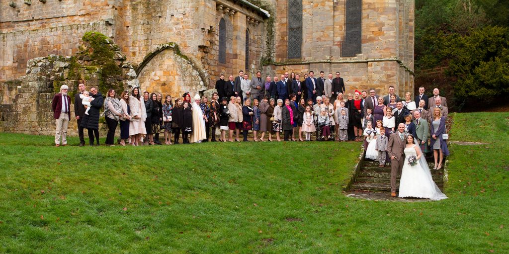 Family & Friends outside Brinkburn Priory, Northumberland