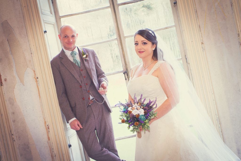 Bride & Groom in the Manor House