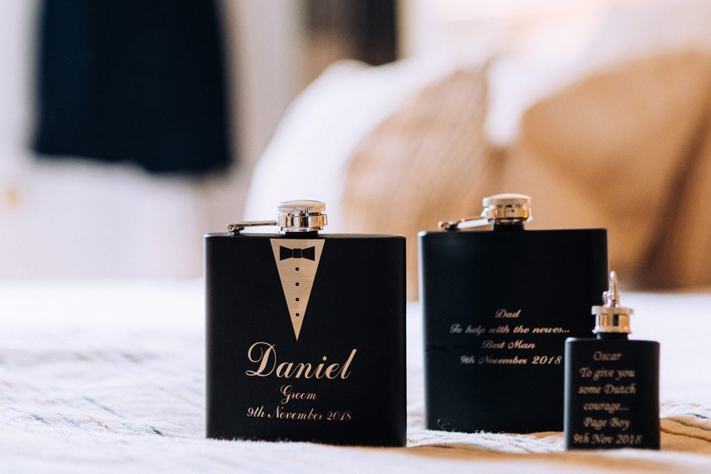 Grooms mens whisky flasks